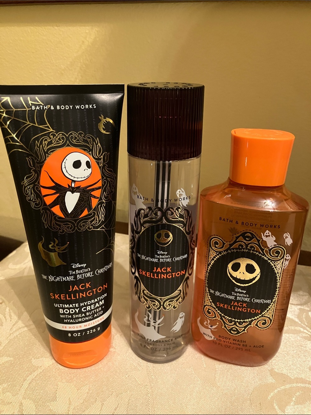 🖤Bath & Body Works x Nightmare Before Christmas Jack Skellington body bundle NWT